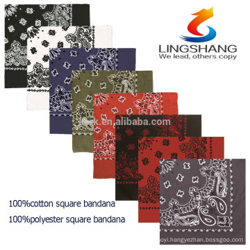 LINGSHANG wholesale custom printed handkerchiefs,headwear for baby,cotton bandana